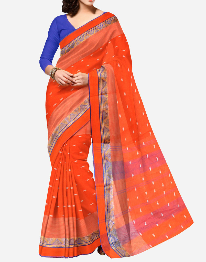 Half N Half Georgette Saree in Old Rose and Beige